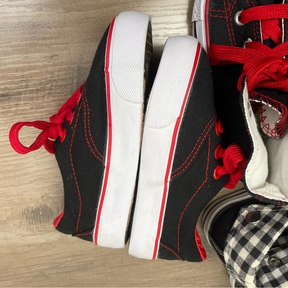 Kids sz 7 Toddler Black, White and Red Canvas Sneaker Bundle of 3 Everyday use - Picture 6 of 15